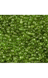 Glass seed beads 11/0 (2mm) Transparent grass green
